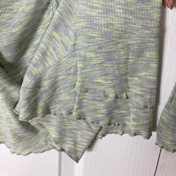 CALVIN KLEIN Hoodie Womens 3X Plus Size Performance Heathered Ruched Lettuce Hem - Picture 7 of 11